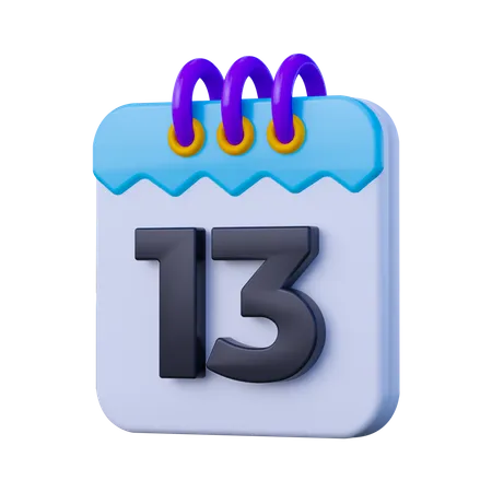 Fecha 13  3D Icon