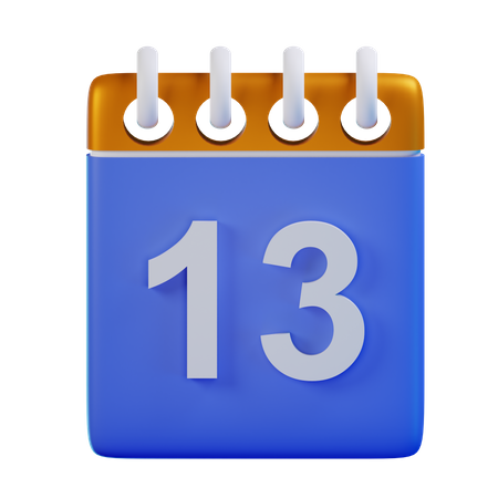 Fecha 13  3D Icon