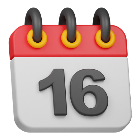 Fecha 16  3D Icon