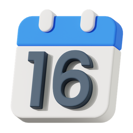 Fecha 16  3D Icon