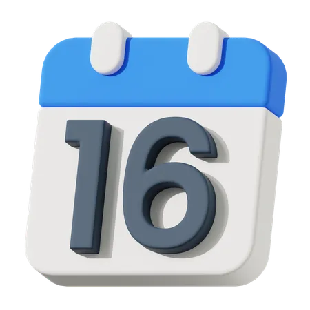 Fecha 16  3D Icon