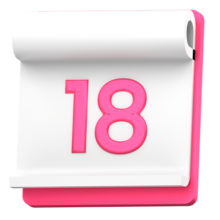 Fecha 18  3D Icon