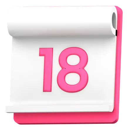 Fecha 18  3D Icon