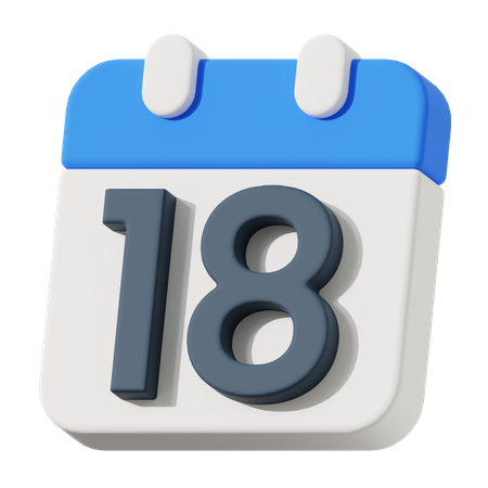 Fecha 18  3D Icon