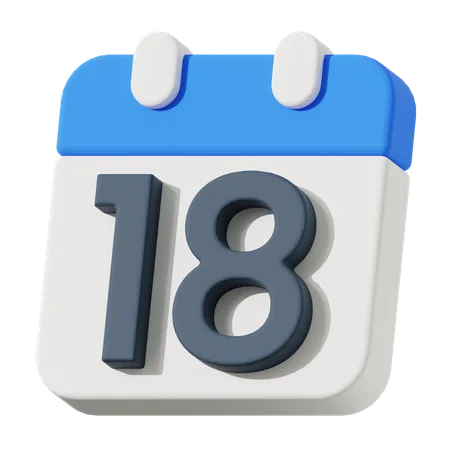 Fecha 18  3D Icon