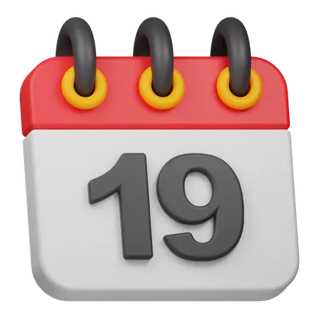 Fecha 19  3D Icon