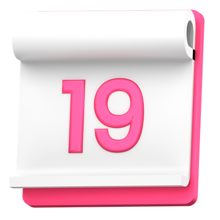 Fecha 19  3D Icon