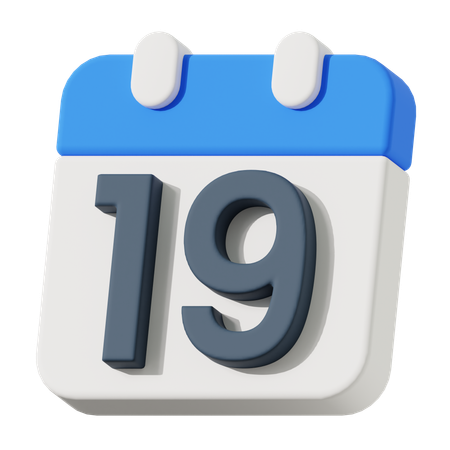 Fecha 19  3D Icon