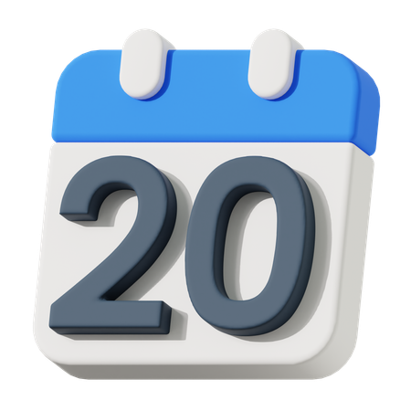 Fecha 20  3D Icon