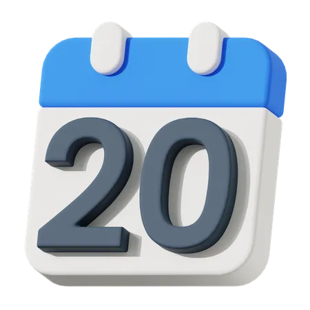 Fecha 20  3D Icon