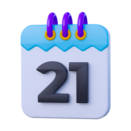 Fecha 21  3D Icon