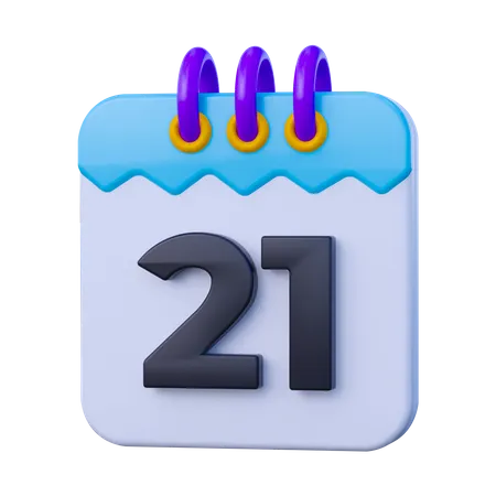 Fecha 21  3D Icon