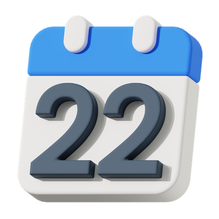 Fecha 22  3D Icon