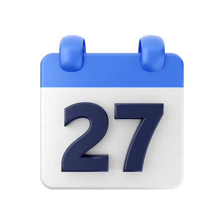 Fecha 27  3D Icon