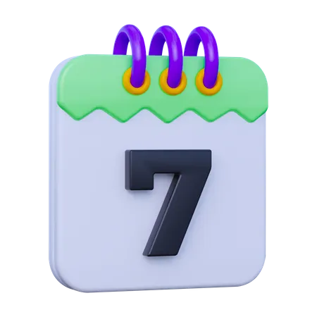 Fecha 7  3D Icon