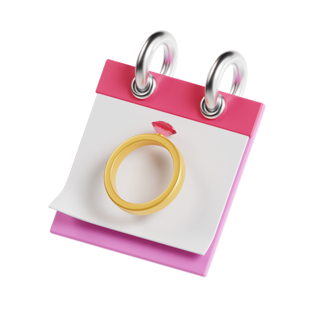 Fecha de boda  3D Icon