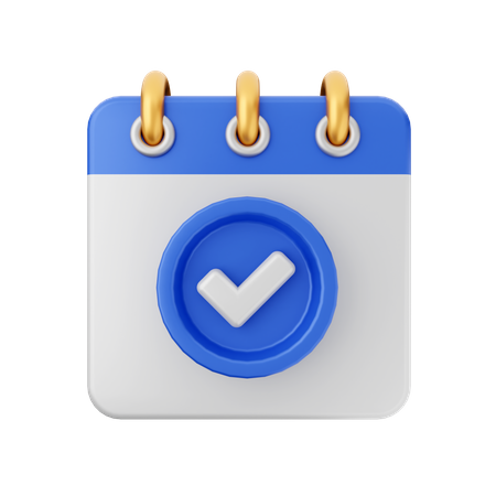 Verificación de fecha  3D Icon