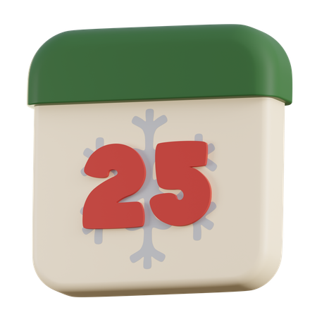 Fecha de Navidad  3D Icon