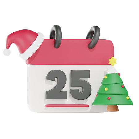 Fecha de Navidad  3D Icon