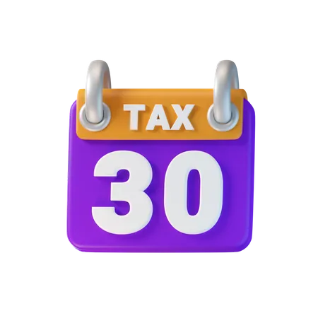 Fecha de pago de impuestos  3D Icon