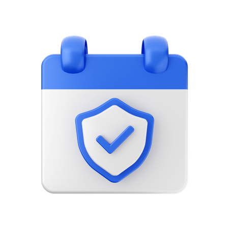 Fecha de seguridad  3D Icon