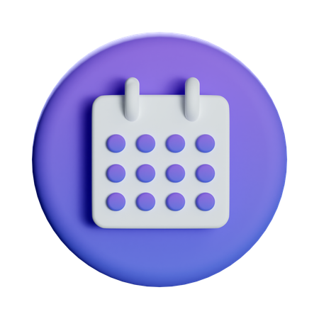 Fecha del calendario  3D Icon