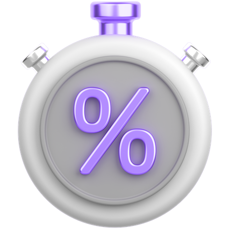 Fecha límite de descuento  Ícono 3D