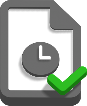 Fecha límite verificada  3D Icon