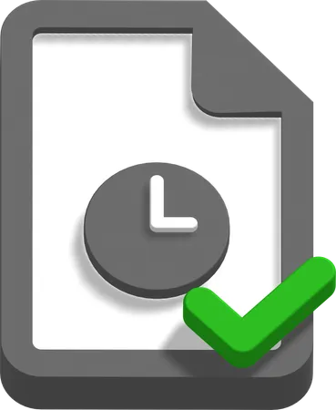 Fecha límite verificada  3D Icon