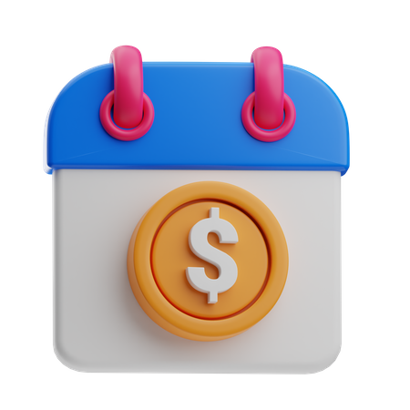 Fecha de salario  3D Icon