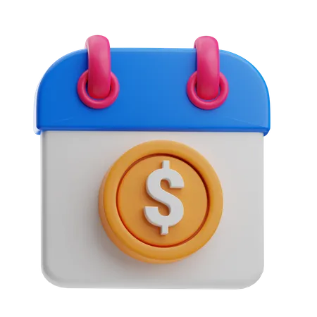 Fecha de salario  3D Icon