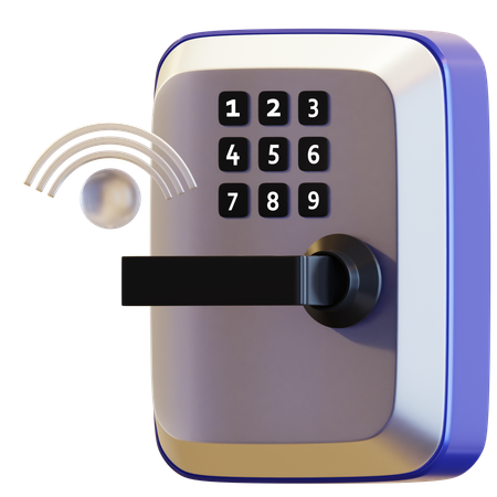 Fechadura de porta inteligente  3D Icon