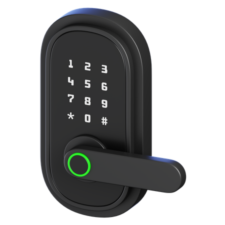 Fechadura de porta inteligente  3D Icon