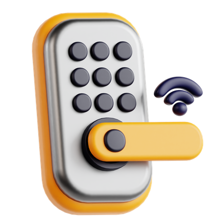 Fechadura de porta inteligente  3D Icon