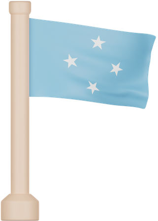 Federated States of Micronesia Flag  3D Icon