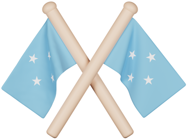 Federated States of Micronesia Flag  3D Icon