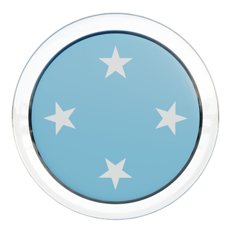 Federated States of Micronesia Flag Glass  3D Icon