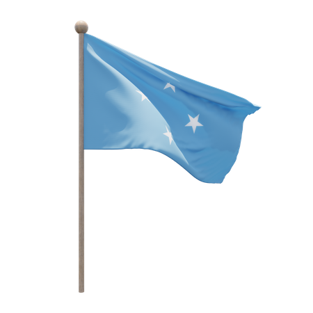 Federated States of Micronesia Flagpole  3D Icon