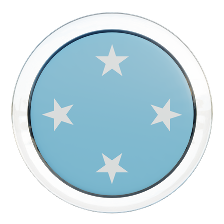 Federated States of Micronesia Round Flag 3D Icon