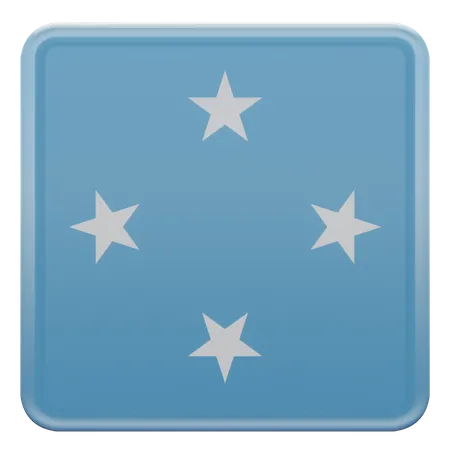 Federated States of Micronesia Square Flag  3D Icon