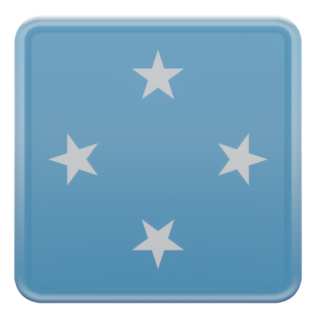 Federated States of Micronesia Square Flag  3D Icon