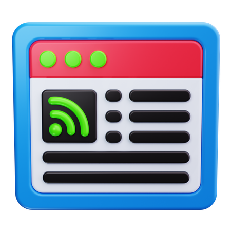 Feed RSS  3D Icon