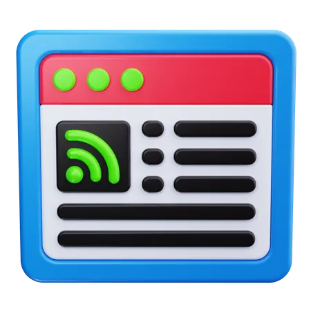 Feed RSS  3D Icon