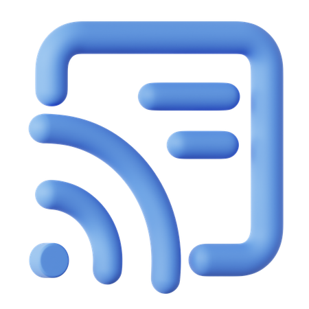 Feed RSS  3D Icon