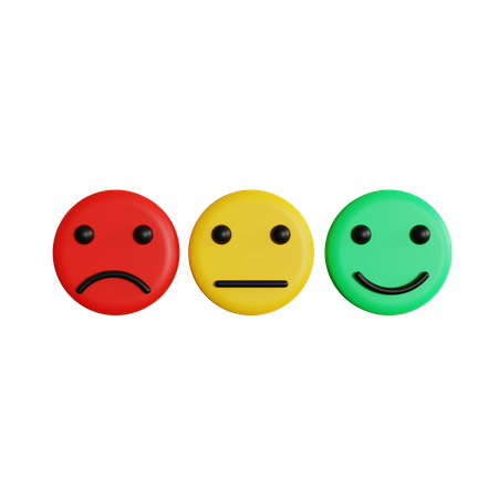 Feedback Bewertung Emotion  3D Icon