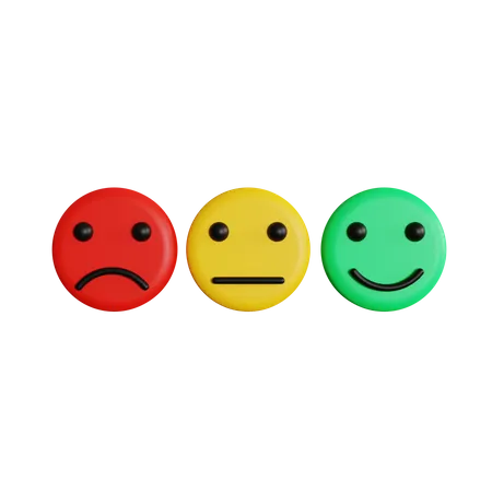 Feedback Bewertung Emotion  3D Icon