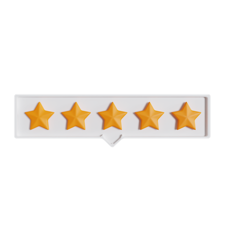 Feedback de cinco estrelas  3D Icon