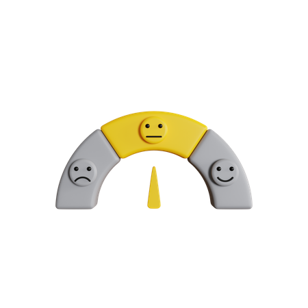 Feedback de satisfação média  3D Icon