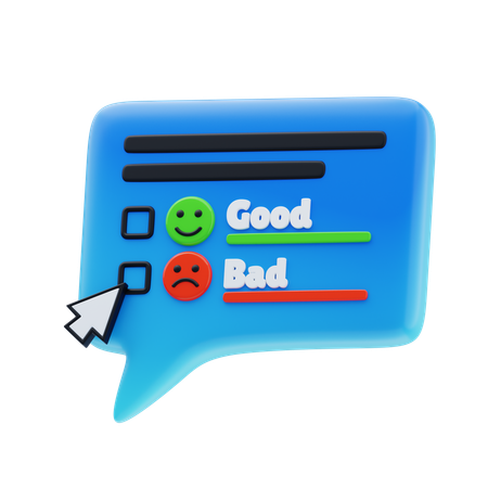 Feedback do usuário  3D Icon