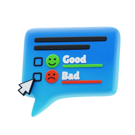 Feedback do usuário  3D Icon